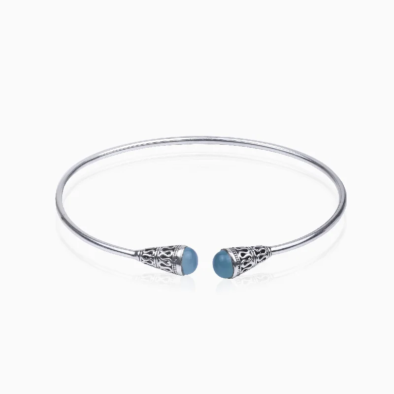 Limited Stock On Premium Jewelry At Low Prices Oxidised Silver Minimal Aqua Bracelet Limited Stock On Premium Jewelry At Low Prices Oxidised Silver Minimal Aqua Bracelet
