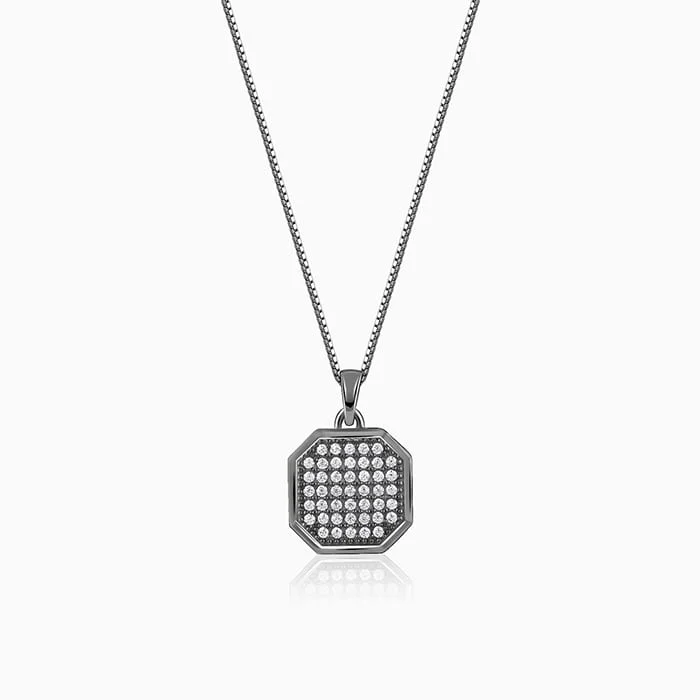 Clearance Sale On High-End Jewelry Collections Oxidised Silver Observer Pendant With Box Chain For Him Clearance Sale On High-End Jewelry Collections Oxidised Silver Observer Pendant With Box Chain For Him