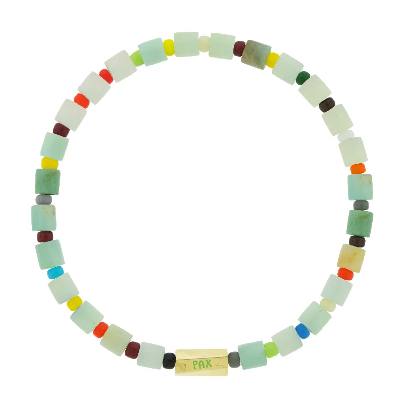 Shop Stylish Jewelry Now And Save Big PAX Twisted Hexagon on Amazonite Bead Bracelet