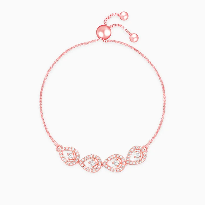 Bohemian-Inspired Jewelry For Free-Spirited Fashion Rose Gold Peary Love Bracelet