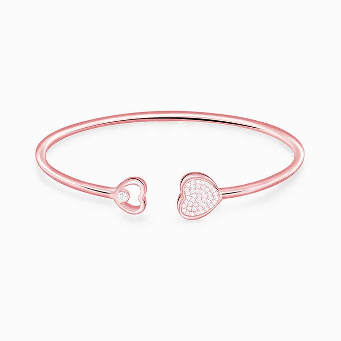 Special Offers On Handcrafted And Designer Jewelry Rose Gold Dual Heart Bracelet