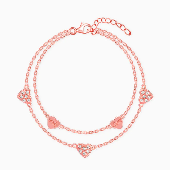 Shop Jewelry That Shines Without The High Price Rose Gold Layered Love Bracelet