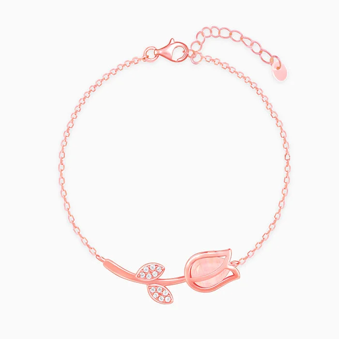 Shop Elegant Jewelry At Unbeatable Prices Rose Gold Pink Quartz Flower Bracelet