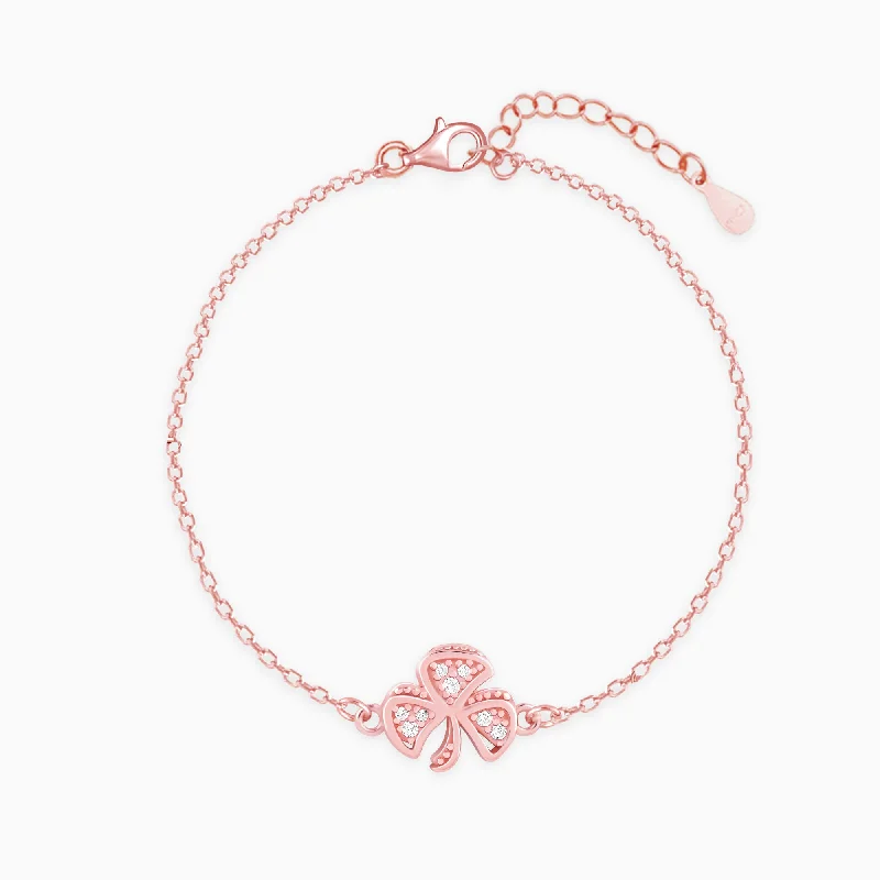 Exclusive Online Discounts On Stylish Jewelry Rose Gold Shamrock Bracelet