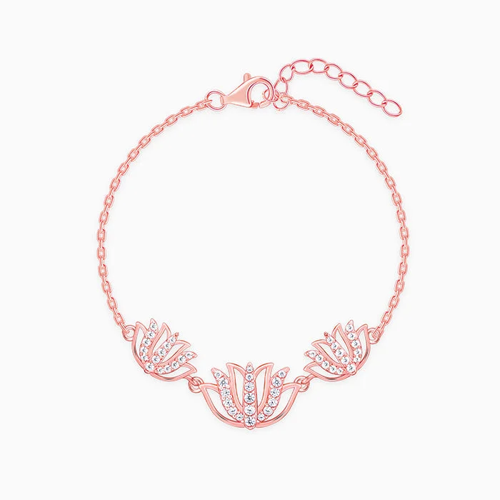 Affordable Gold-Plated Jewelry For Modern Fashion Rose Gold Surya Kamal Bracelet