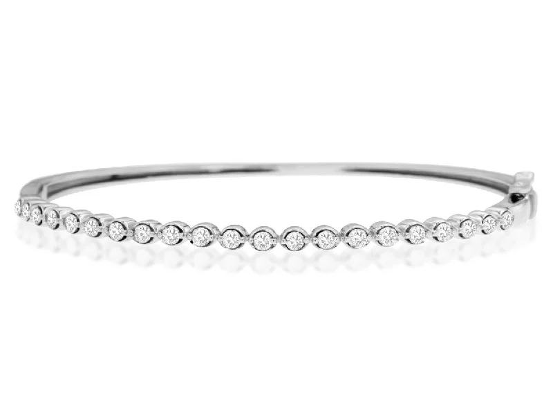 Timeless Beauty, Unbeatable Deals – Jewelry Sale On Round Diamond Bangle Bracelet