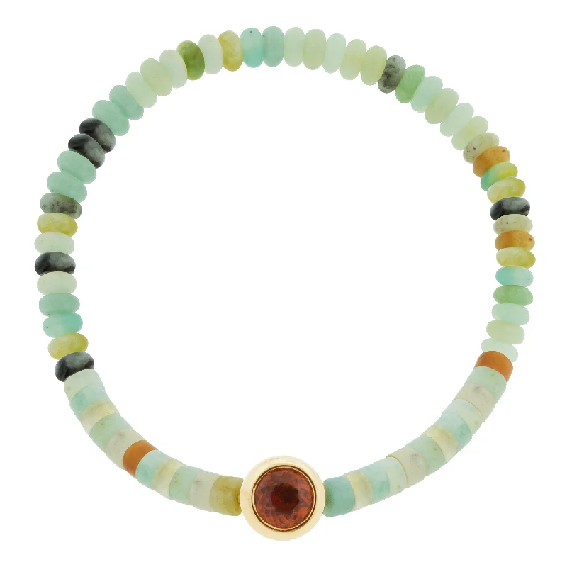High-End Jewelry, Now More Affordable Than Ever Round Orange Garnet Bead on Amazonite Beaded Bracelet High-End Jewelry, Now More Affordable Than Ever Round Orange Garnet Bead on Amazonite Beaded Bracelet