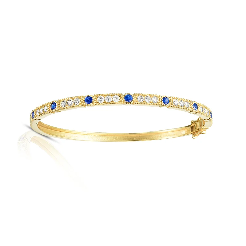 Shop Fine Jewelry With Exclusive Savings Sapphire and Diamond Bangle Bracelet