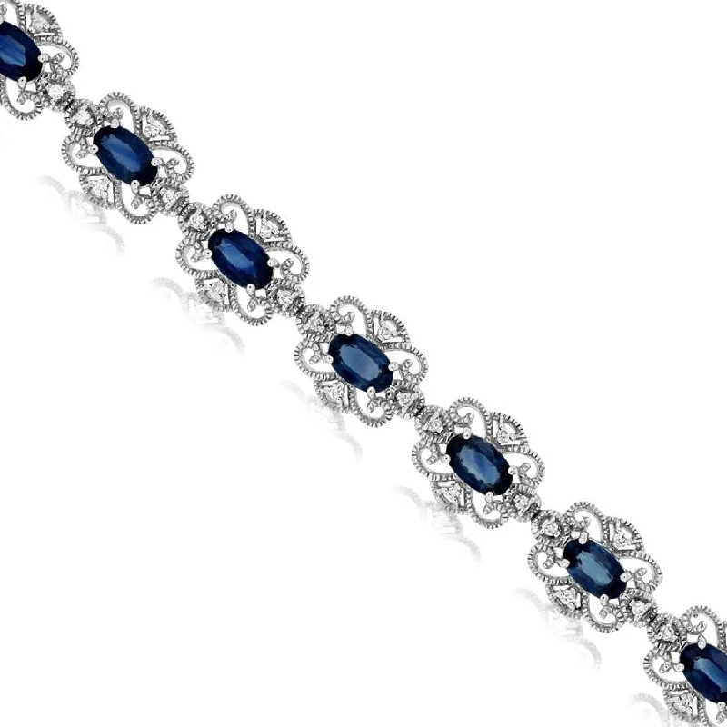 Seasonal Jewelry Clearance – Best Styles At The Lowest Prices Sapphire and Diamond Vintage Style Bracelet Seasonal Jewelry Clearance – Best Styles At The Lowest Prices Sapphire and Diamond Vintage Style Bracelet