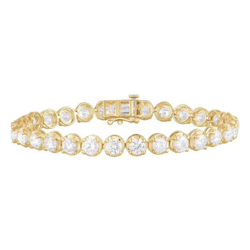 Timeless Beauty, Unbeatable Deals – Jewelry Sale On Signature EcoLove 9 CTW Lab Grown Diamond 7-inch Tennis Bracelet in 14KT Yellow Gold Timeless Beauty, Unbeatable Deals – Jewelry Sale On Signature EcoLove 9 CTW Lab Grown Diamond 7-inch Tennis Bracelet in 14KT Yellow Gold