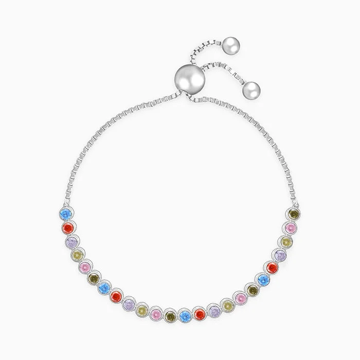 Trending Jewelry Styles Now At Limited-Time Discounts Silver Colourful Circle Bracelet Trending Jewelry Styles Now At Limited-Time Discounts Silver Colourful Circle Bracelet