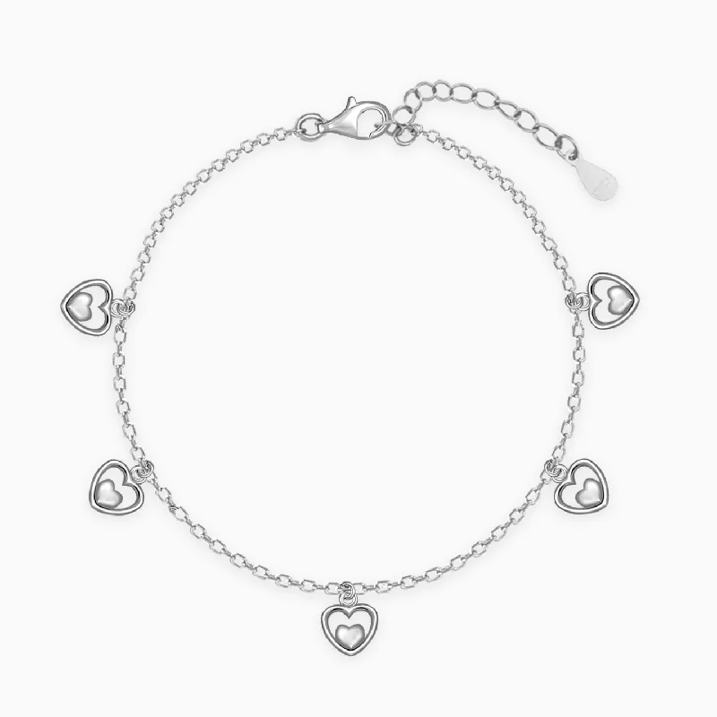 Flash Sale On Stunning Jewelry – Don't Miss Out Silver Small Heart Charm Bracelet