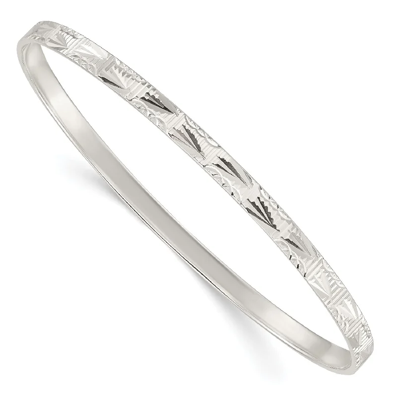 Bohemian-Inspired Jewelry For Free-Spirited Fashion Sterling Silver 8-inch 5MM Bangle Slip-On Bracelet Bohemian-Inspired Jewelry For Free-Spirited Fashion Sterling Silver 8-inch 5MM Bangle Slip-On Bracelet