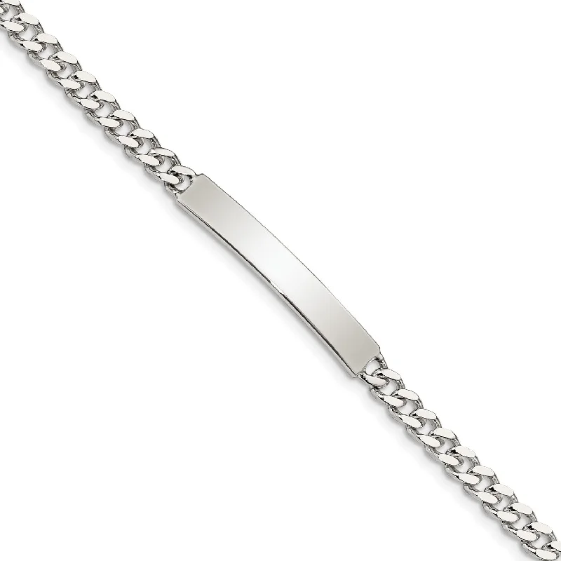 Shop Dazzling Jewelry At The Best Prices Engravable Sterling Silver 8-inch 5MM Lobster Clasp Curb ID Bracelet Shop Dazzling Jewelry At The Best Prices Engravable Sterling Silver 8-inch 5MM Lobster Clasp Curb ID Bracelet