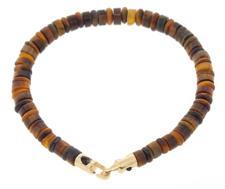Limited-Time Offer On Premium Jewelry Collections Tiger's Eye Bead Bracelet with Hook Clasp Limited-Time Offer On Premium Jewelry Collections Tiger's Eye Bead Bracelet with Hook Clasp