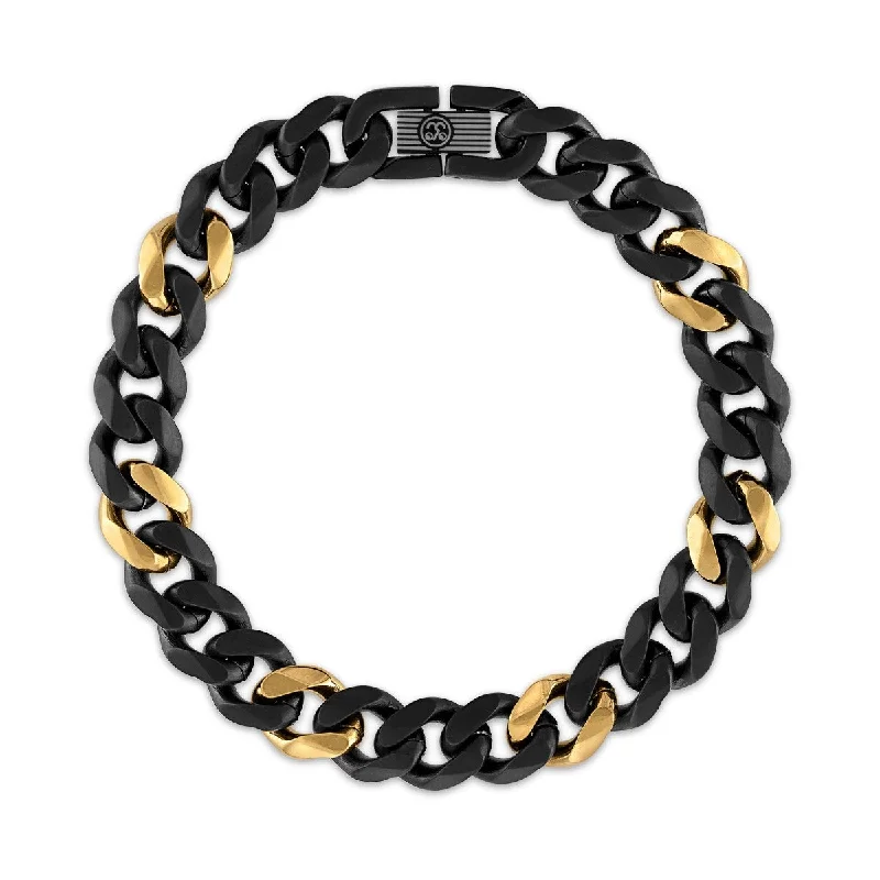 Must-Have Jewelry Pieces At Reduced Prices Titán by Adrian Gonzalez Collection 8.5-Inch 10MM Black and Yellow Stainless Steel Curb Bracelet Must-Have Jewelry Pieces At Reduced Prices Titán by Adrian Gonzalez Collection 8.5-Inch 10MM Black and Yellow Stainless Steel Curb Bracelet