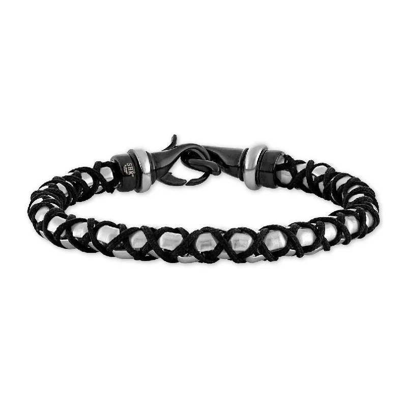 Grab Stylish Jewelry Before The Sale Ends Titán By Adrian Gonzalez Collection 8.5-inch 6MM Stainless Steel and Black Nylon Mesh Bracelet Grab Stylish Jewelry Before The Sale Ends Titán By Adrian Gonzalez Collection 8.5-inch 6MM Stainless Steel and Black Nylon Mesh Bracelet
