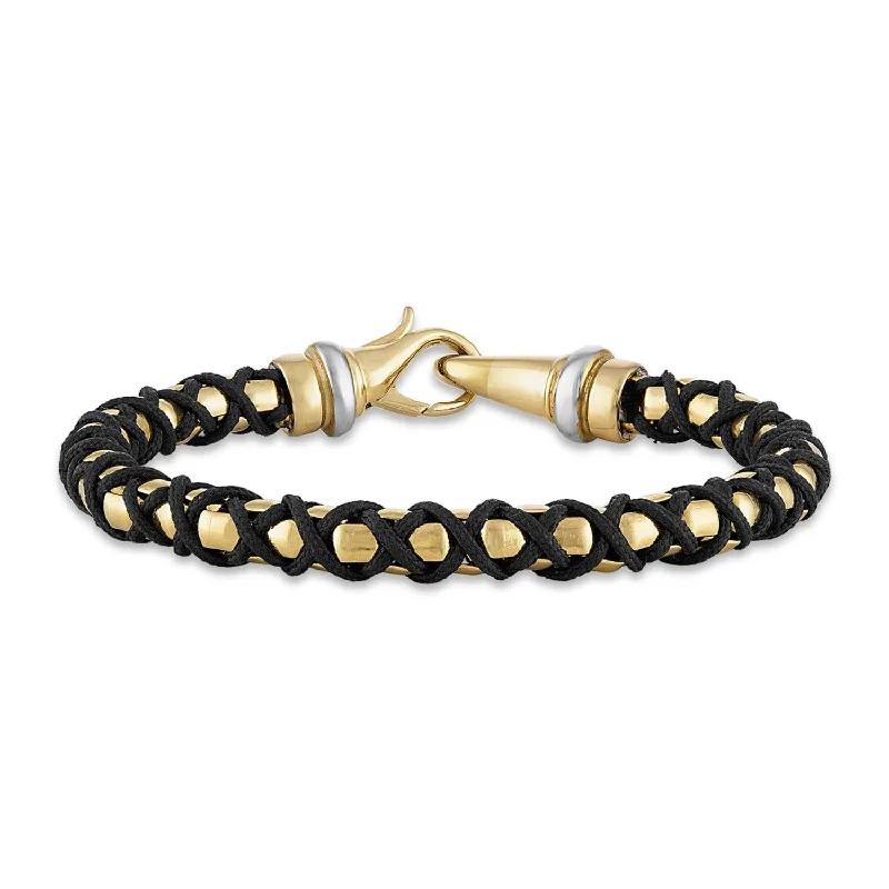 Elevate Your Outfit With Discounted Statement Jewelry Titán By Adrian Gonzalez Collection 8.5-inch 6MM Yellow Stainless Steel and Black Nylon Mesh Bracelet Elevate Your Outfit With Discounted Statement Jewelry Titán By Adrian Gonzalez Collection 8.5-inch 6MM Yellow Stainless Steel and Black Nylon Mesh Bracelet