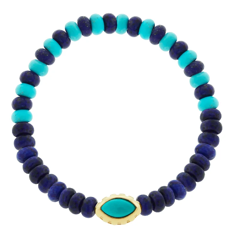 High-Quality Gemstone Jewelry For Special Occasions Turquoise Eye of the Idol Gemstone Bead Bracelet High-Quality Gemstone Jewelry For Special Occasions Turquoise Eye of the Idol Gemstone Bead Bracelet