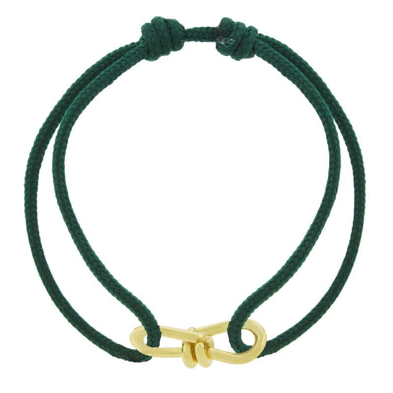 Bold And Beautiful Jewelry Now At Irresistible Prices Large Twisted Gold Knot on Cord Bracelet