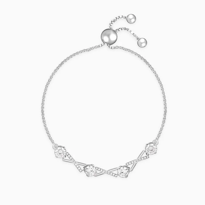 Eco-Friendly Sustainable Jewelry For Conscious Buyers Silver Zircon Excess Bracelet Eco-Friendly Sustainable Jewelry For Conscious Buyers Silver Zircon Excess Bracelet