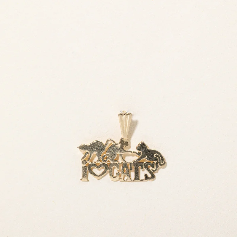 Jewelry Flash Sale – Stylish Designs At Unbeatable Rates 10k Yellow Gold 'I Love Cats' Charm