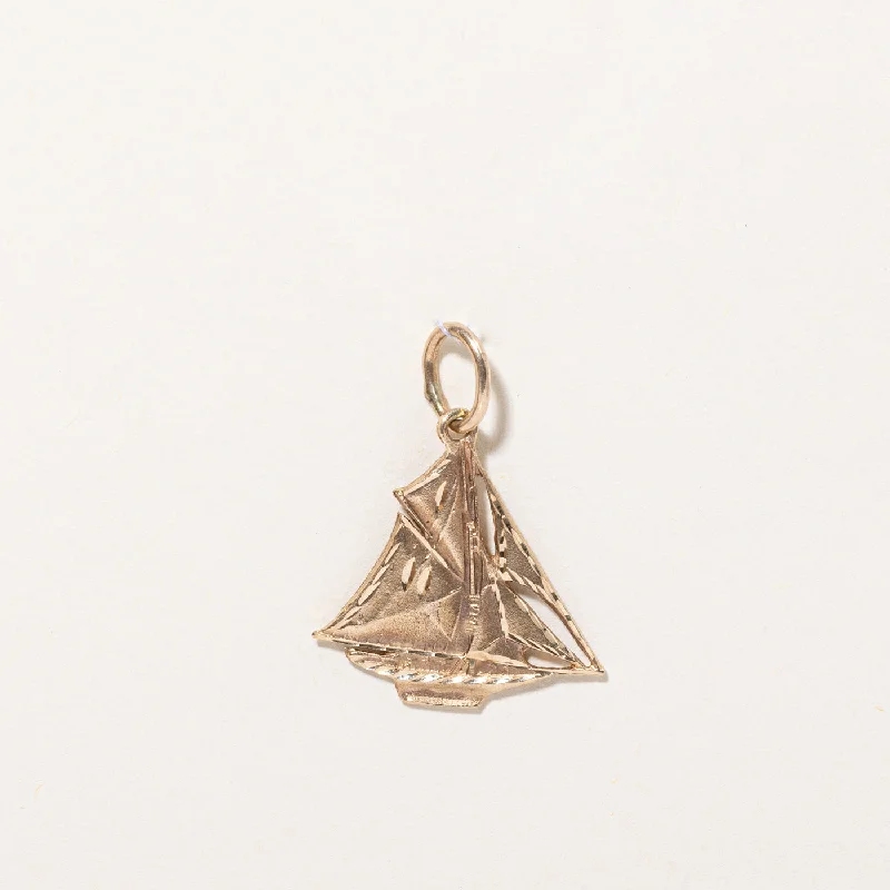Premium Jewelry, Premium Discounts – Act Fast 10k Yellow Gold Sailboat Charm