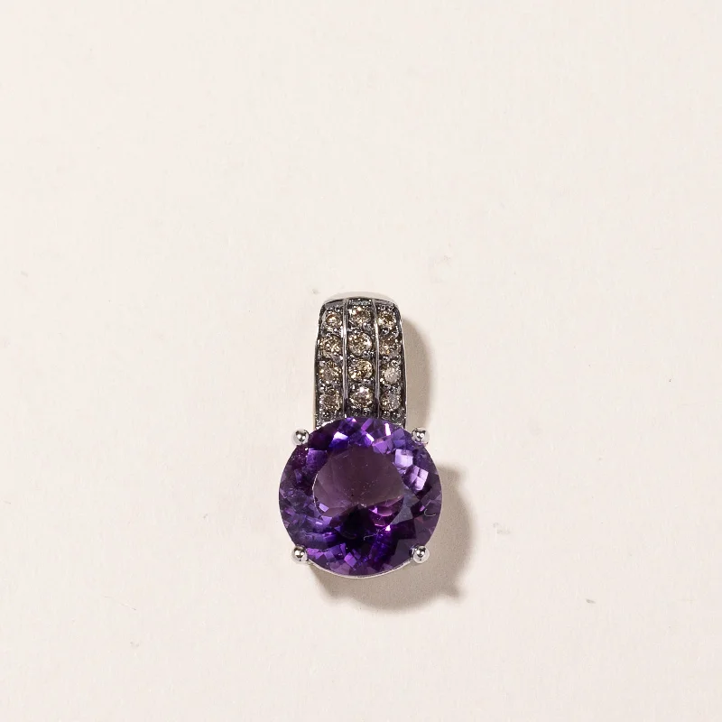 Timeless Beauty, Unbeatable Deals – Jewelry Sale On 14K White Gold Amethyst & Diamond Pendant | 4.79ct, 0.24ctw Timeless Beauty, Unbeatable Deals – Jewelry Sale On 14K White Gold Amethyst & Diamond Pendant | 4.79ct, 0.24ctw