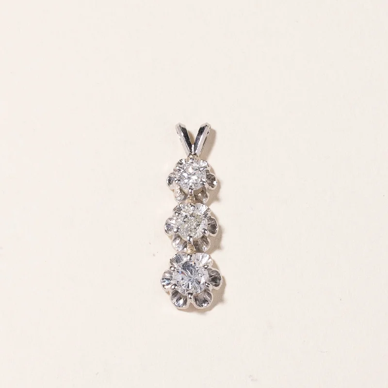Jewelry Sale – Exclusive Styles At Lower Prices 14K White Gold Three Stones Diamond Pendant | 1.23ctw Jewelry Sale – Exclusive Styles At Lower Prices 14K White Gold Three Stones Diamond Pendant | 1.23ctw