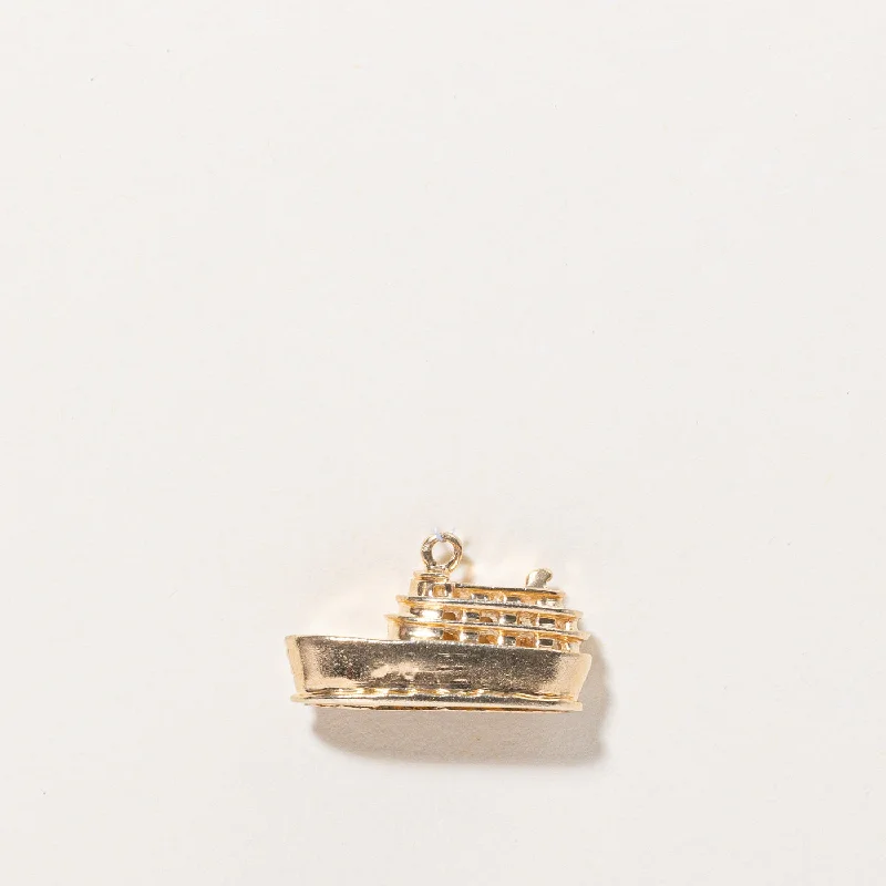 Elevate Your Outfit With Discounted Statement Jewelry 14k Yellow Gold Boat Charm