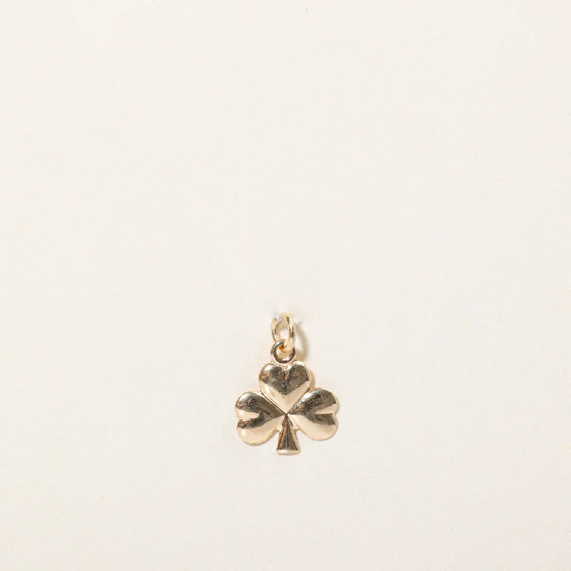 Customized Silver Jewelry For Unique Style Irish 14k Yellow Gold Clover Leaf Charm