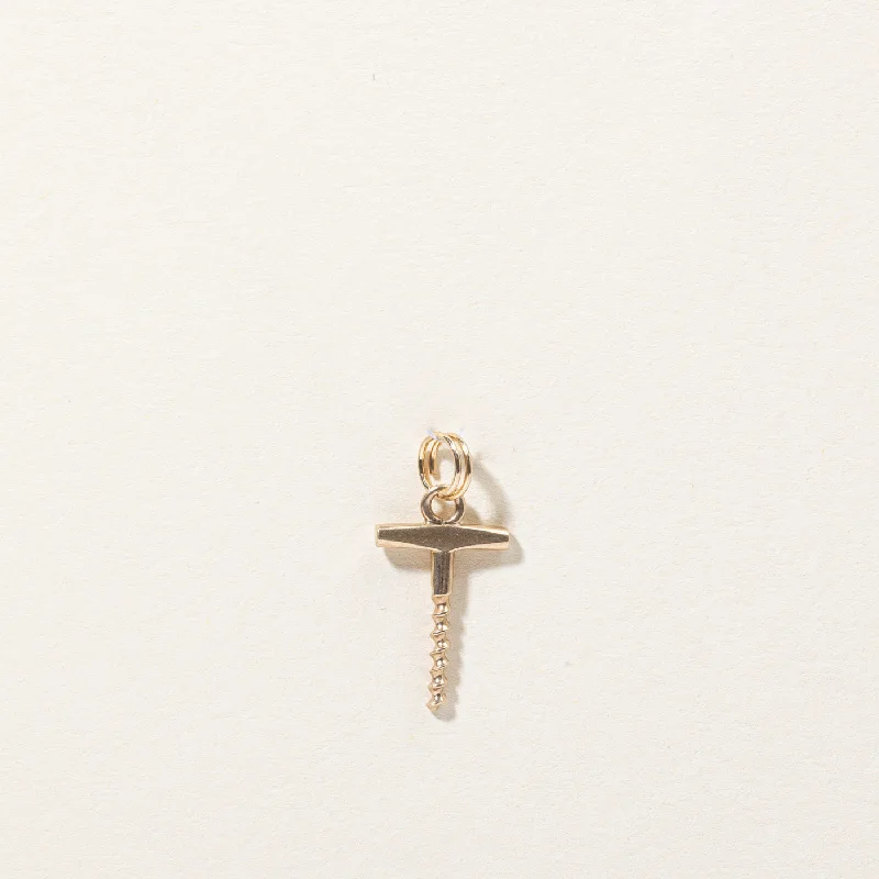 Discounted Jewelry For A Glamorous Look 14k Yellow Gold Corkscrew Charm