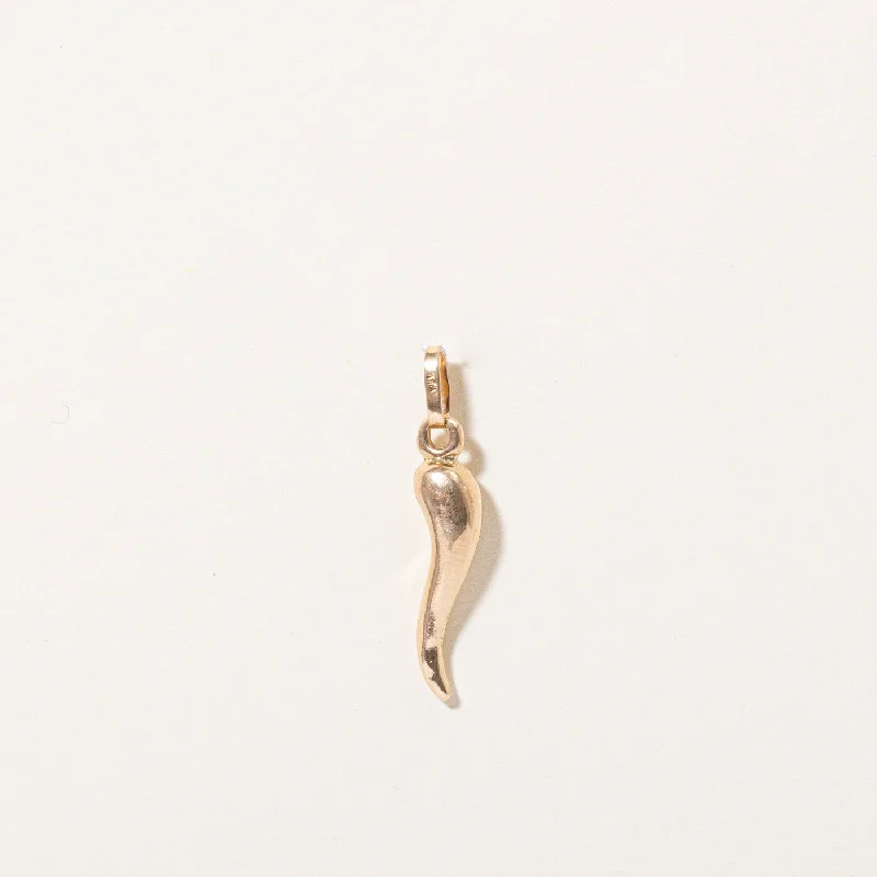 Luxury Jewelry Sale – Sparkle For Less 14k Yellow Gold Cornicello Charm