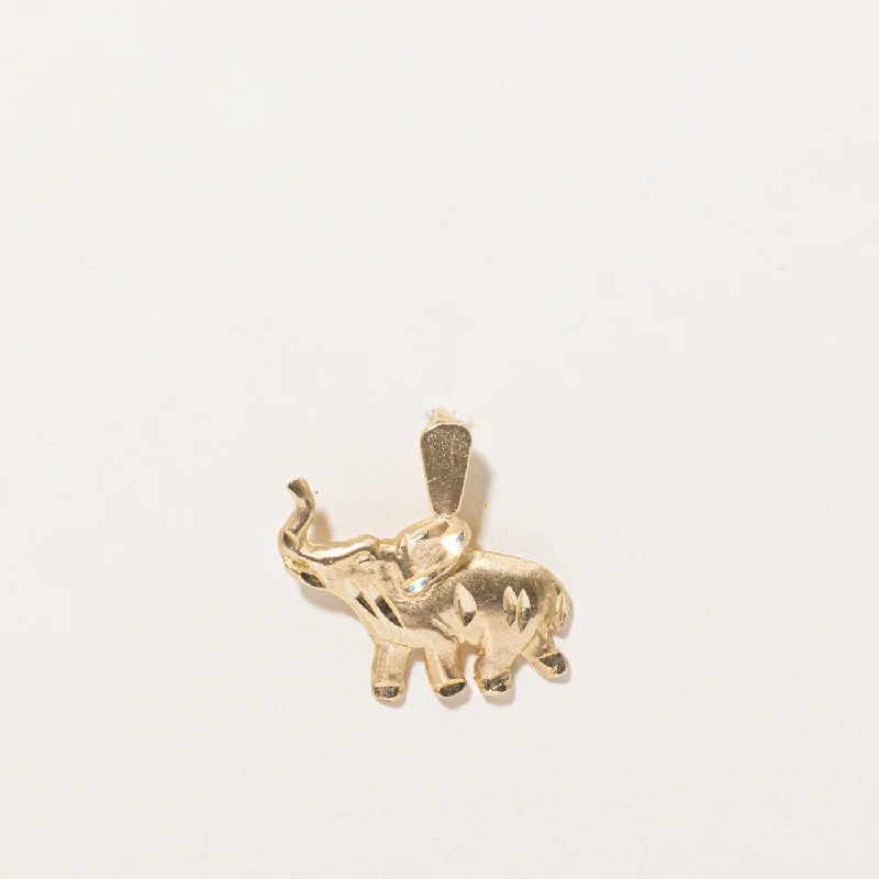 Upgrade Your Jewelry Collection For Less 14k Yellow Gold Elephant Pendant