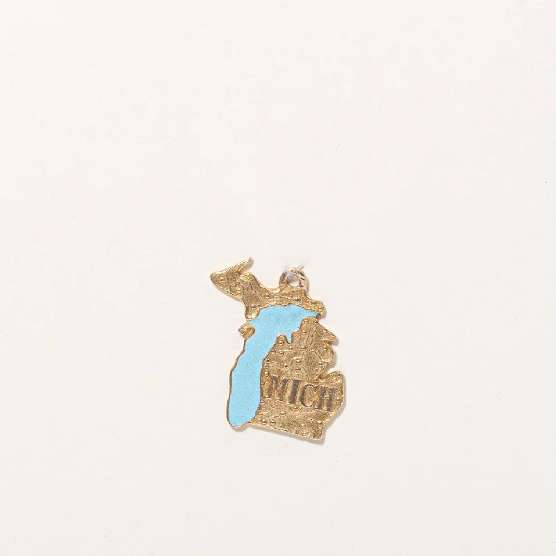 Flash Sale On Elegant Jewelry – Don't Miss Out 14k Yellow Gold Michigan Charm