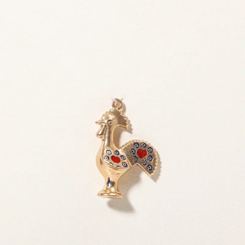 Trending Jewelry Now Available At Exclusive Prices 14k Yellow Gold Painted Rooster Charm Trending Jewelry Now Available At Exclusive Prices 14k Yellow Gold Painted Rooster Charm
