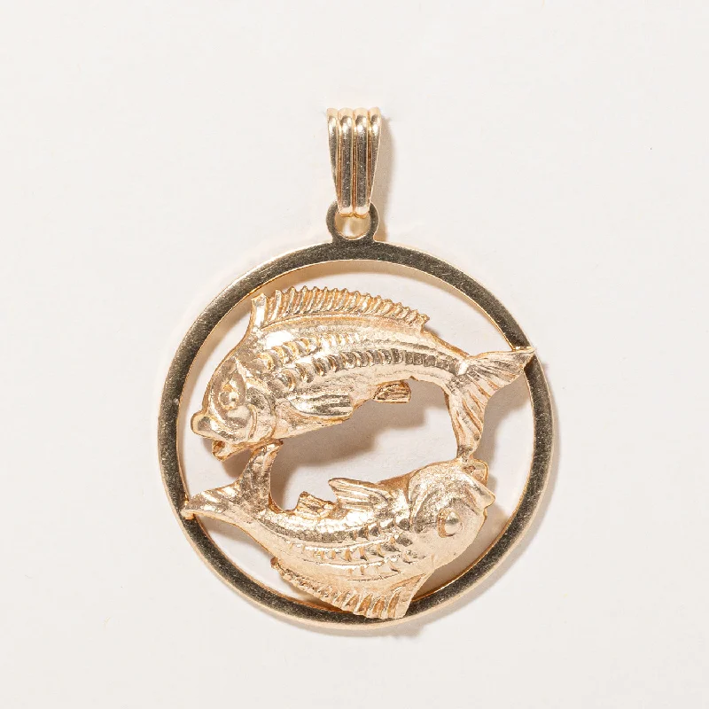 Luxury Meets Affordability – Jewelry Sale Live Now 14k Yellow Gold Pisces Pendant