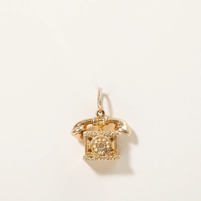 Limited Stock On Premium Jewelry At Low Prices 14k Yellow Gold Rotary Phone Charm