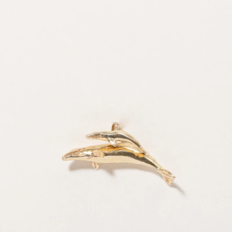 Huge Savings On Premium Jewelry Styles 14k Yellow Gold Whale Pod Pendant