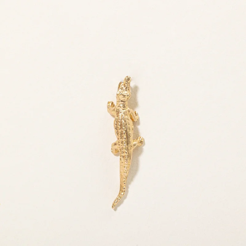 Affordable Glamour – Premium Jewelry For Less 18k Yellow Gold Alligator Charm