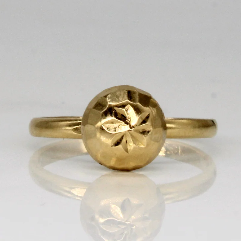 Limited-Time Jewelry Sale – Elegant Styles At Less 18k Yellow Gold Globe Ring | SZ 5.25 |