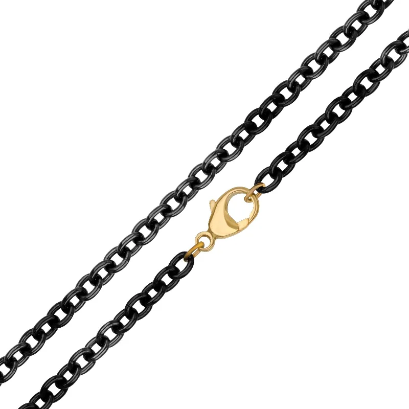 Fashion-Forward Jewelry At Exclusive Discounts 3.8mm Stainless Steel Black Chain