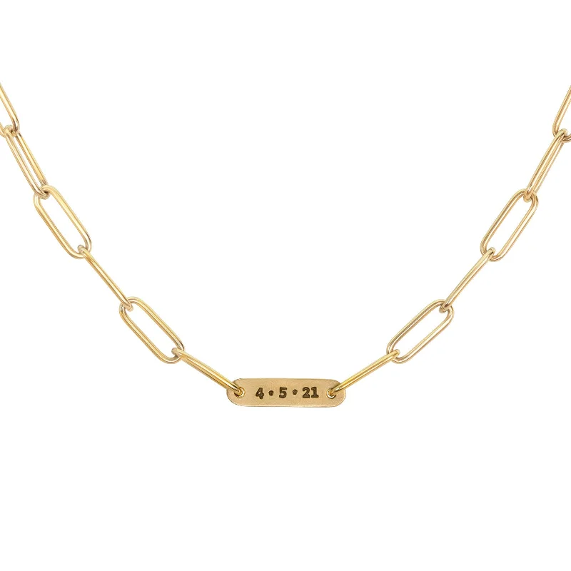 Flash Sale On Elegant Jewelry – Don't Miss Out 5.2mm Gold Date Flat Bar Chain