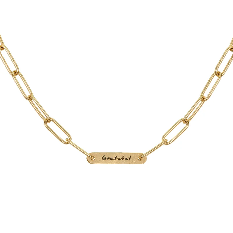 Upgrade Your Jewelry Collection For Less 5.2mm Gold Grateful Flat Bar Chain