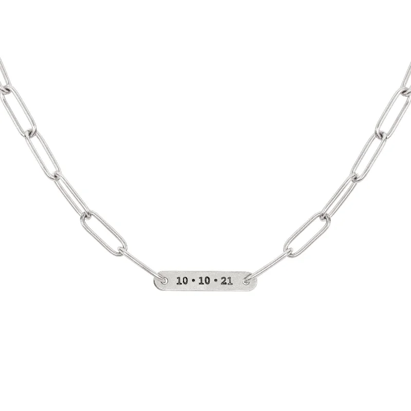 Breathtaking Jewelry At Limited-Time Savings 5.2mm Silver Date Flat Bar Chain