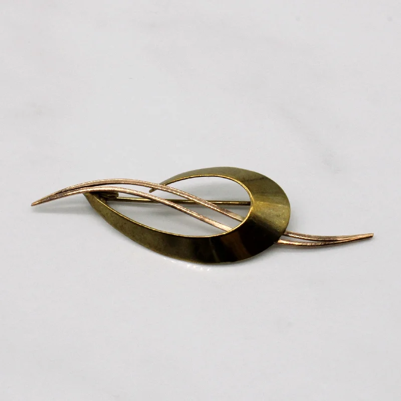 Elevate Your Jewelry Collection With Limited-Time Savings 8k Two Toned Gold Brooch