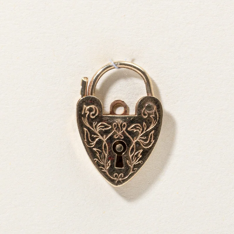 Exclusive Jewelry Offers – Sparkle For Less 9k Yellow Gold Heart Lock Charm