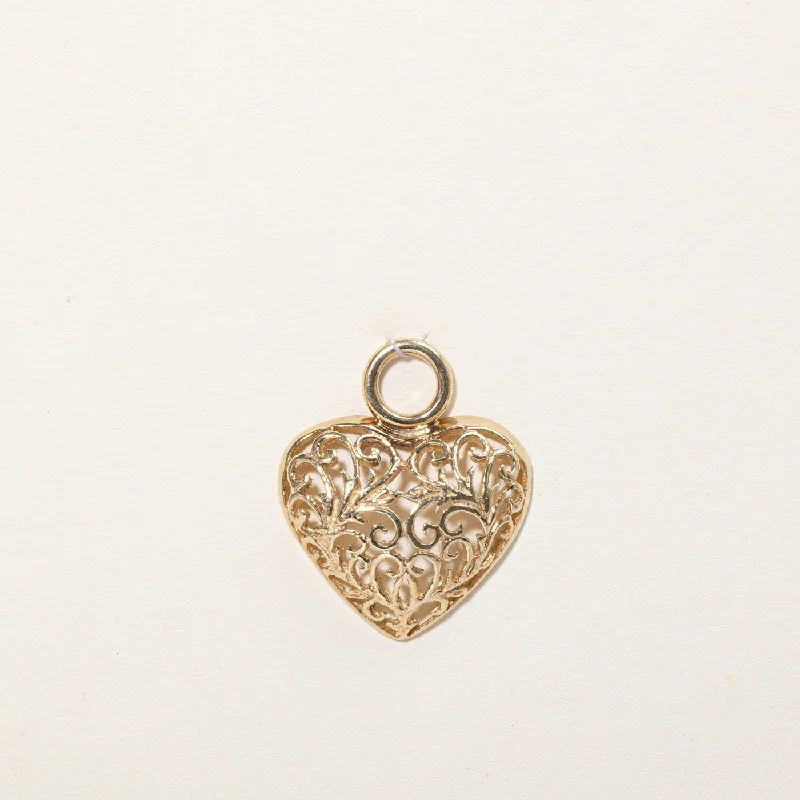 Elegant Jewelry Pieces At Unbelievable Prices 9k Yellow Gold Lattice Heart Pendant