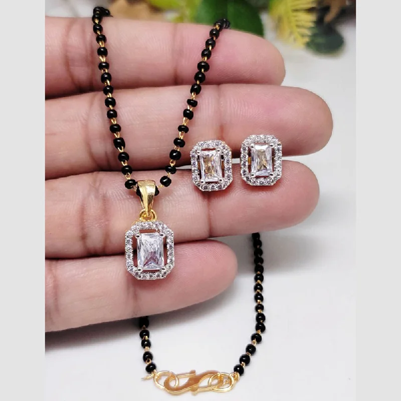 Luxury Handcrafted Jewelry For Elegant Looks Aamrapali Gold Plated Austrian Stone Mangalsutra Luxury Handcrafted Jewelry For Elegant Looks Aamrapali Gold Plated Austrian Stone Mangalsutra