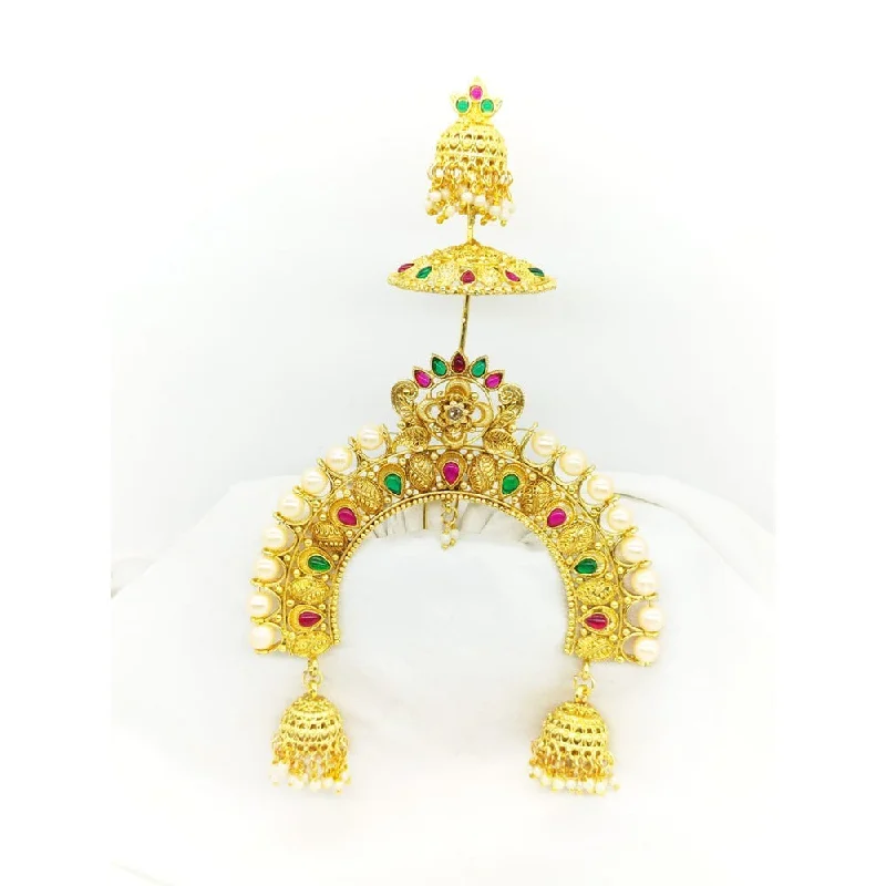 Get Ready To Sparkle – Special Jewelry Discounts Akruti Collection Gold Plated Kundan Hair Brooch Get Ready To Sparkle – Special Jewelry Discounts Akruti Collection Gold Plated Kundan Hair Brooch